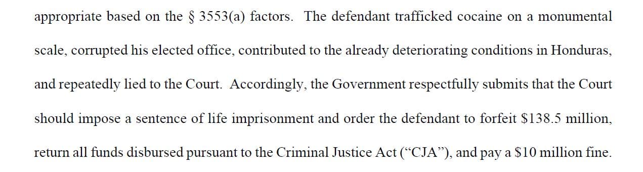 Prosecutors with the Southern District of New York filed a sentencing memo with the court on March 16, 2021, seeking life in prison for Tony Hernandez.