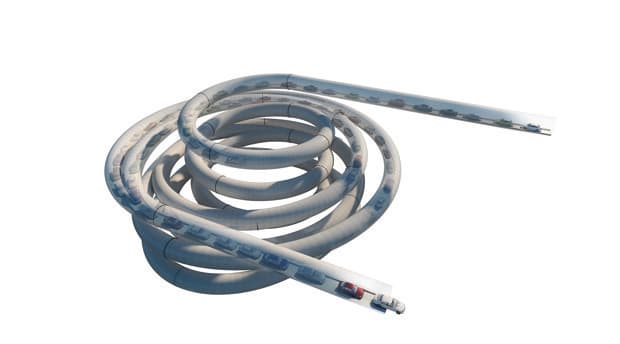 Representación artística de las "pilas de coche", donde se clasificarían y almacenarían los vehículos no utilizados.