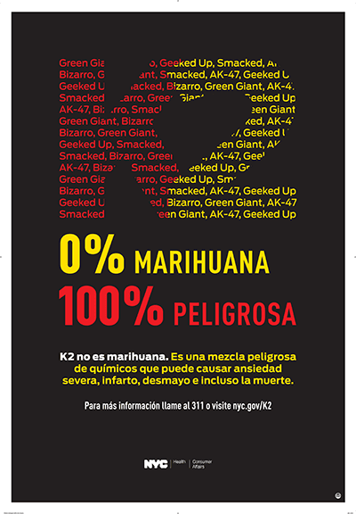 Las autoridades sanitarias de Nueva York han lanzado campañas para alertar del peligro de la K2