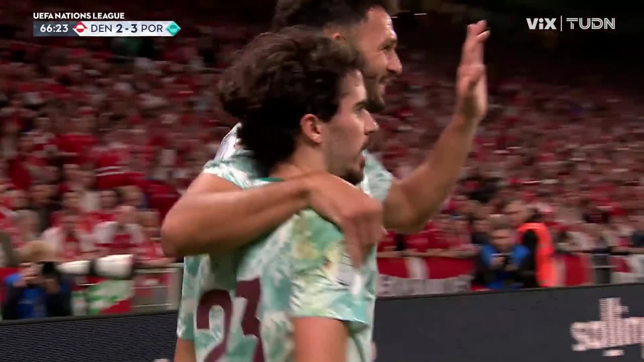 ¡Portugal vuelve a golpear! Vitinha marca el tercero de los lusos ante Dinamarca