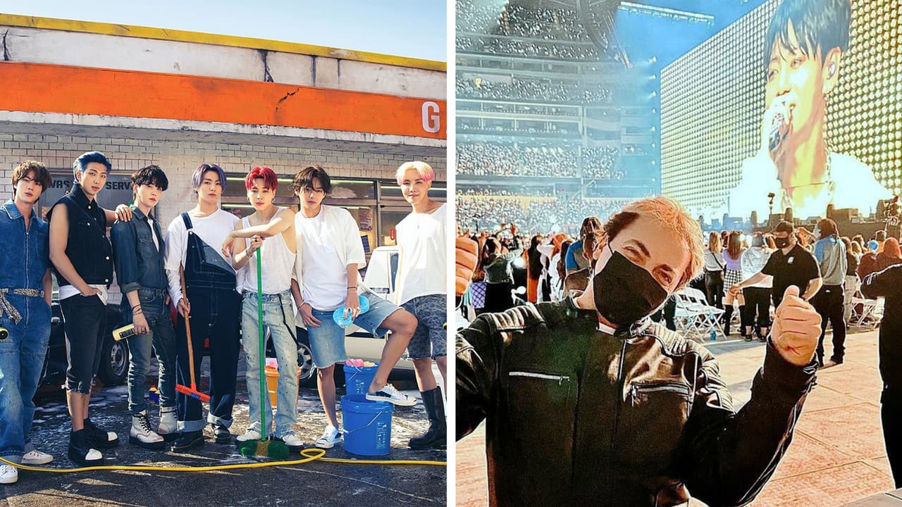 Cristian Castro estuvo presente en el concierto de la agrupación surcoreana BTS