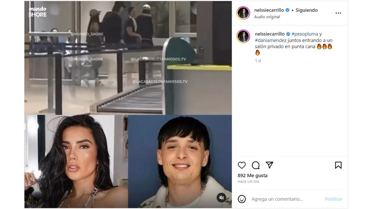 Captan a Peso Pluma con Dania Méndez.