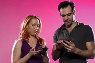 Couples Swap Phones Slider