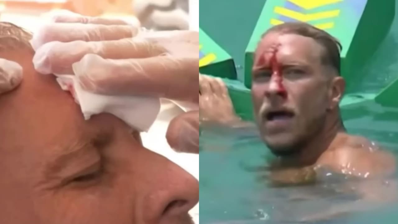 Salvador Zerboni sufrió un fuerte golpe en 'Reto 4 Elementos'.