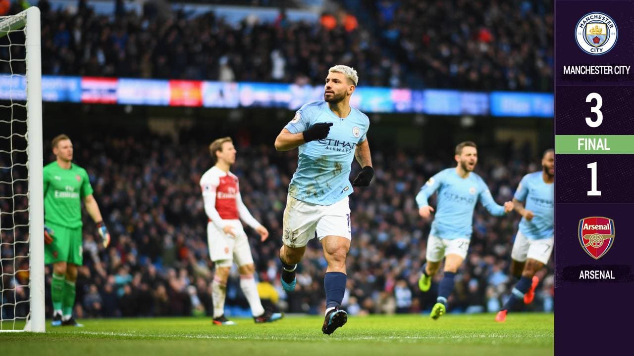 ¿Gunners de salva? Hat-trick del ‘Kun’ Agüero acerca al City al liderato del Liverpool