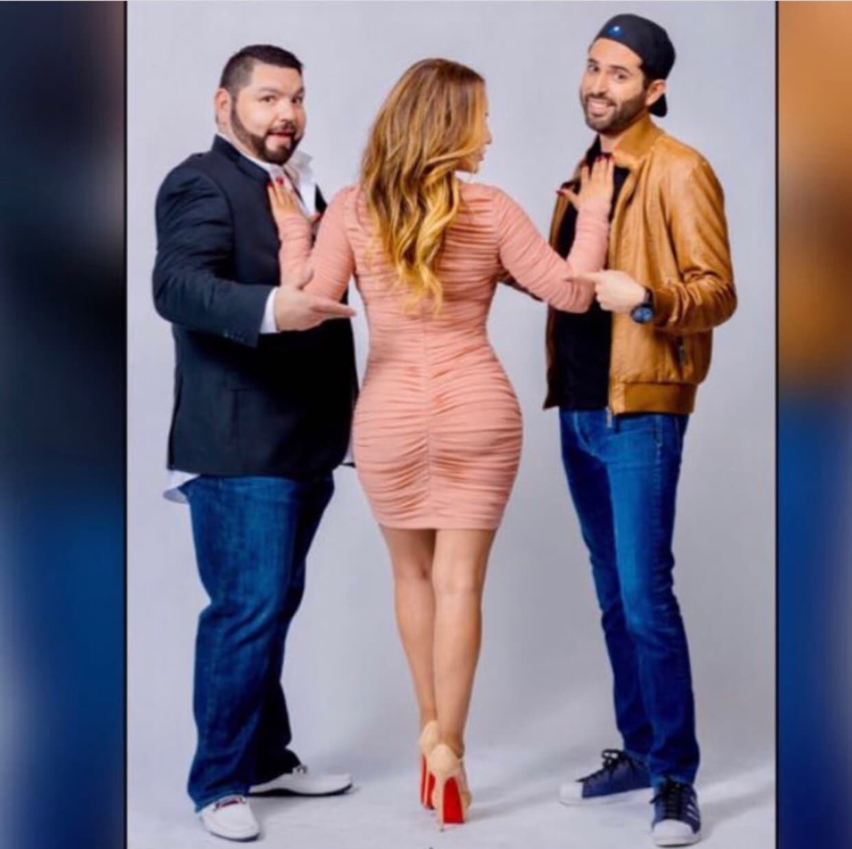 La Bronca y su par de guardaespaldas.