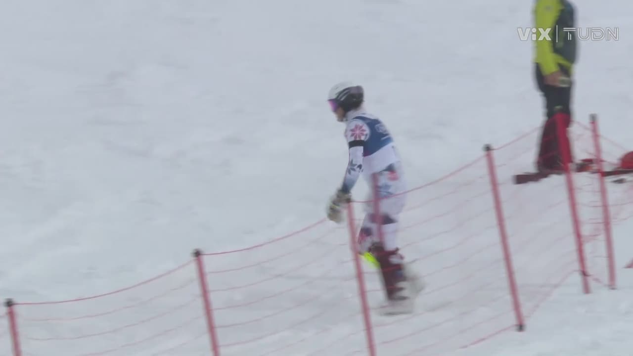La frustración de Atle Lie McGarth al perder el oro en el slalom