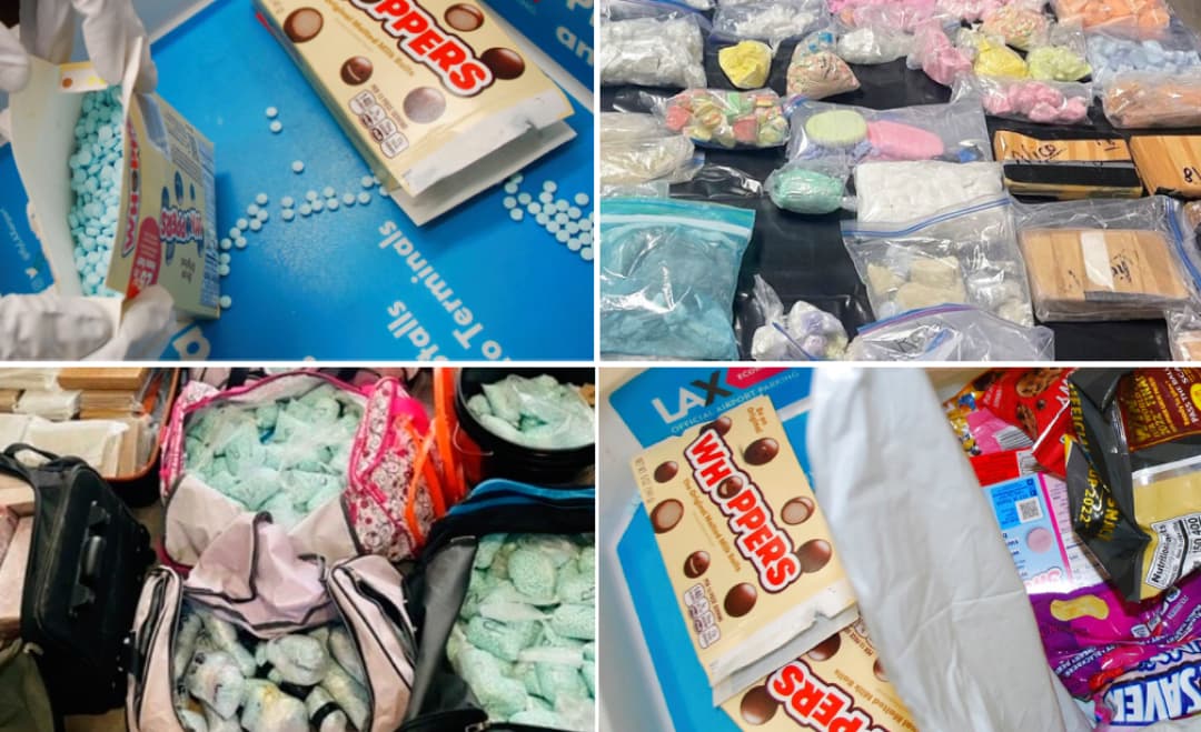 Agentes del Departamento del Alguacil del condado de Los Ángeles (LASD) y las unidades de la Agencia de Control de Drogas en el LAX
<a href="https://www.univision.com/local/los-angeles-kmex/pastillas-fentanilo-cajas-de-dulces-aeropuesto-los-angeles-lax">incautaron aproximadamente 12,000 píldoras</a> alrededor de las 7:30 a.m. de este miércoles.