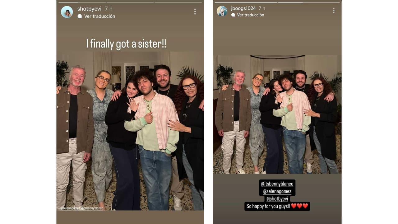 Selena Gómez celebró con la familia de Benny Blanco su compromiso.