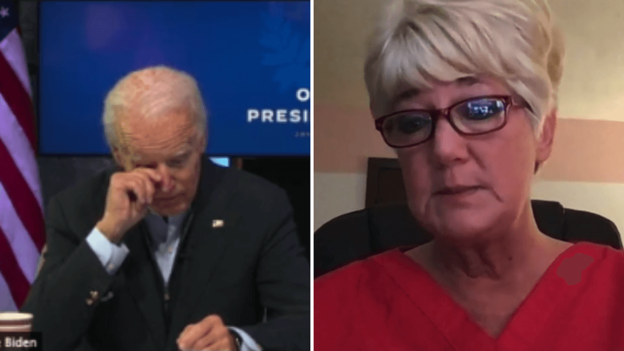 Así lloró Joe Biden al escuchar a una enfermera de California