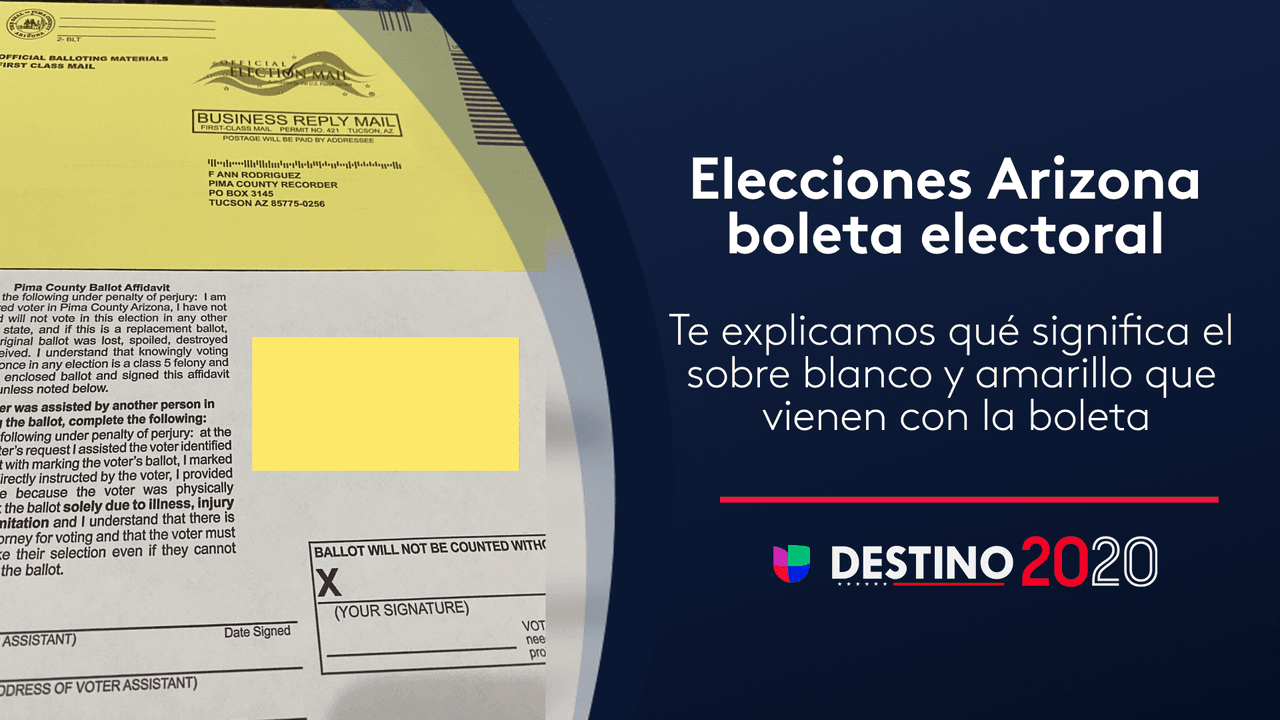 Qué significan los sobres blanco y amarillo que vienen en la boleta electoral del condado Pima