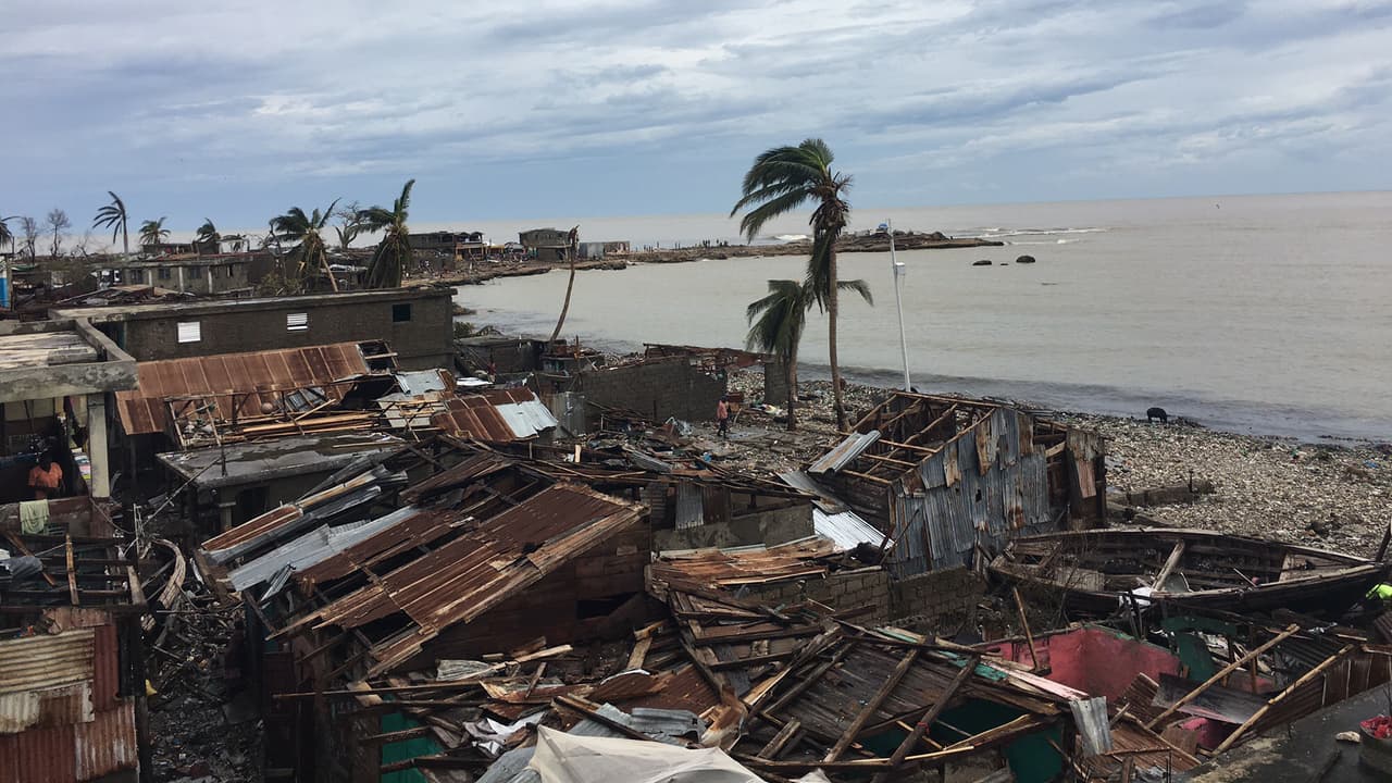 Almost all the homes in the town of Jeremie suffered damage from Hurricane Matthew.