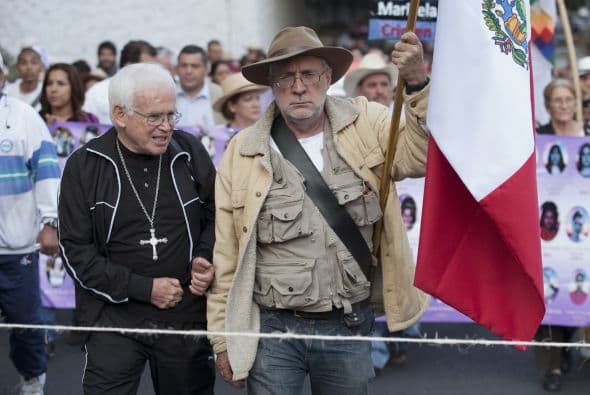 En el lugar, el activista fue recibido con aplausos.