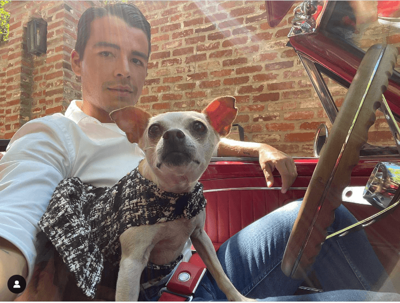 A sus 31 años de edad, el hijo de Sofía Vergara dirige Canini, una compañía dedicada a la venta de accesorios para mascotas, especialmente perros, inspirado por su chihuahua Baguette.