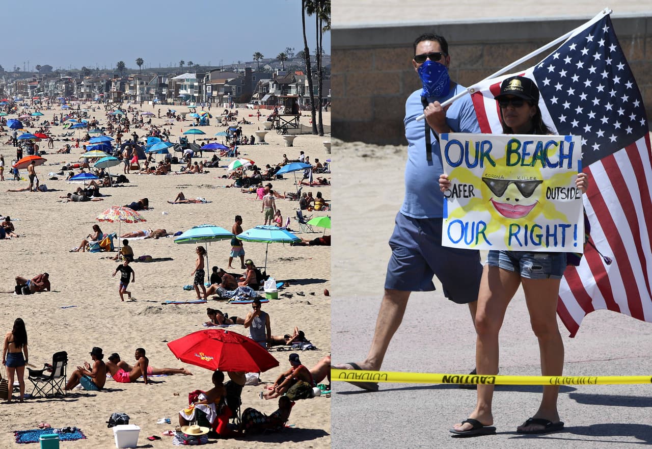 Las protestas por disfrutar de las playas de California también se han convertido en eventos comunes en los que muchos demandan el disfrute de las hermosas costas del estado.