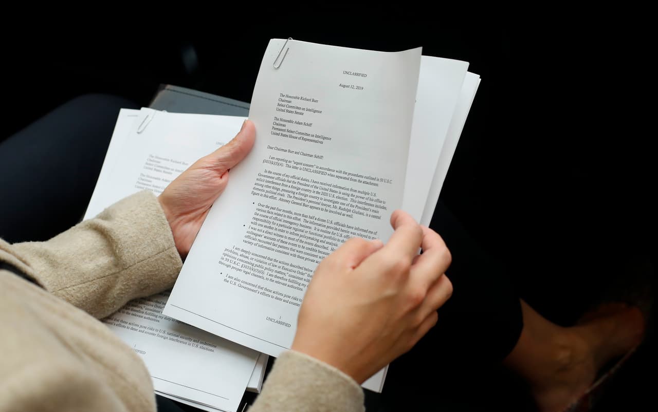 Texto en español de la denuncia contra Trump por su llamada al presidente de Ucrania "solicitándole interferir" en las elecciones de 2020