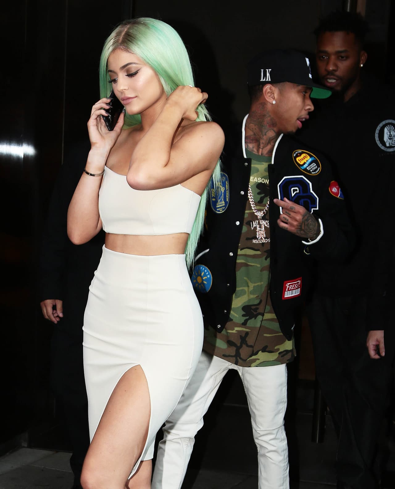La menor del clan Kardashian con tinte verde en Manhattan.