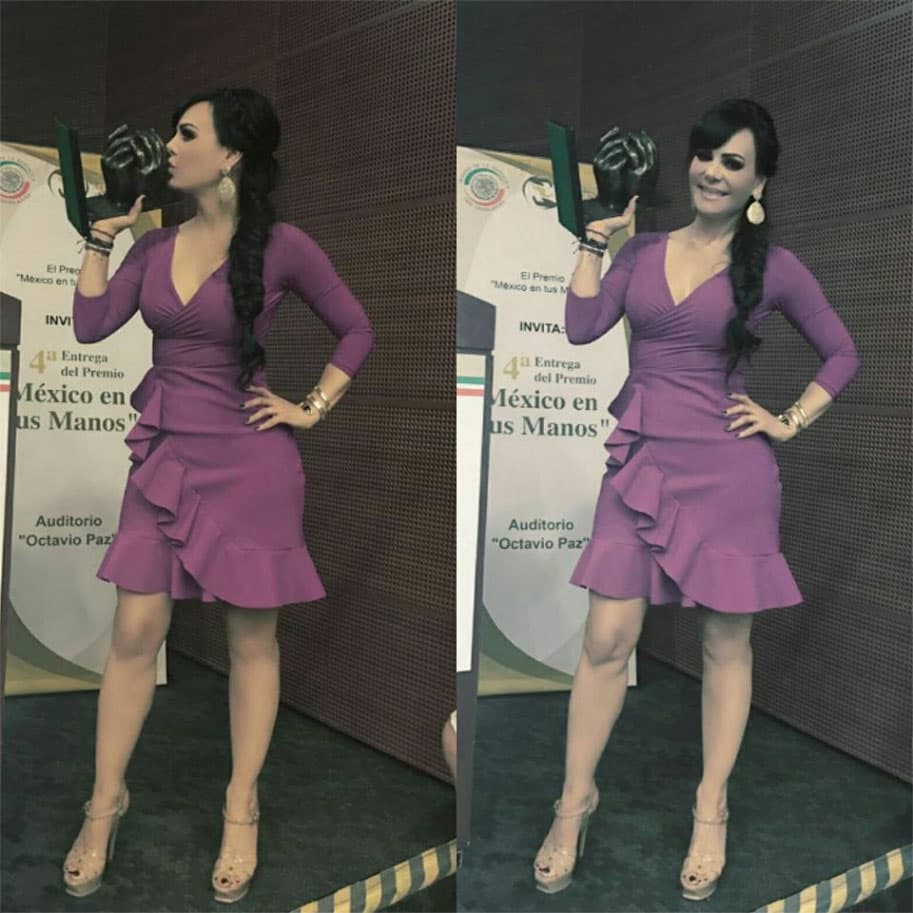 "Gracias al Senado de La República por el hermoso premio llamado: "México en tus Manos" No solamente lo llevo en mis manos a México, y a Costa Rica siempre los llevo en mi corazón", publicó la escultural actriz en sus redes sociales.