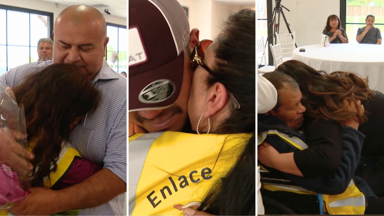 “Te extrañé toda la vida”: 15 familias mexicanas se reencuentran en Texas y solo tienen 27 días 
