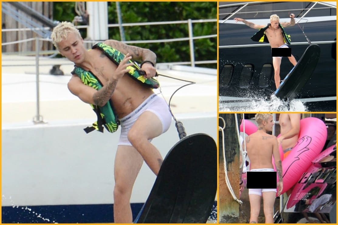 Justin Bieber se la pasó increíble surcando las olas con sus amigos en las playas de Miami.