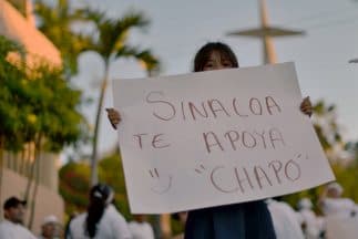 Manifestación de 2,000 personas a favor de El Chapo en febrero de 2013