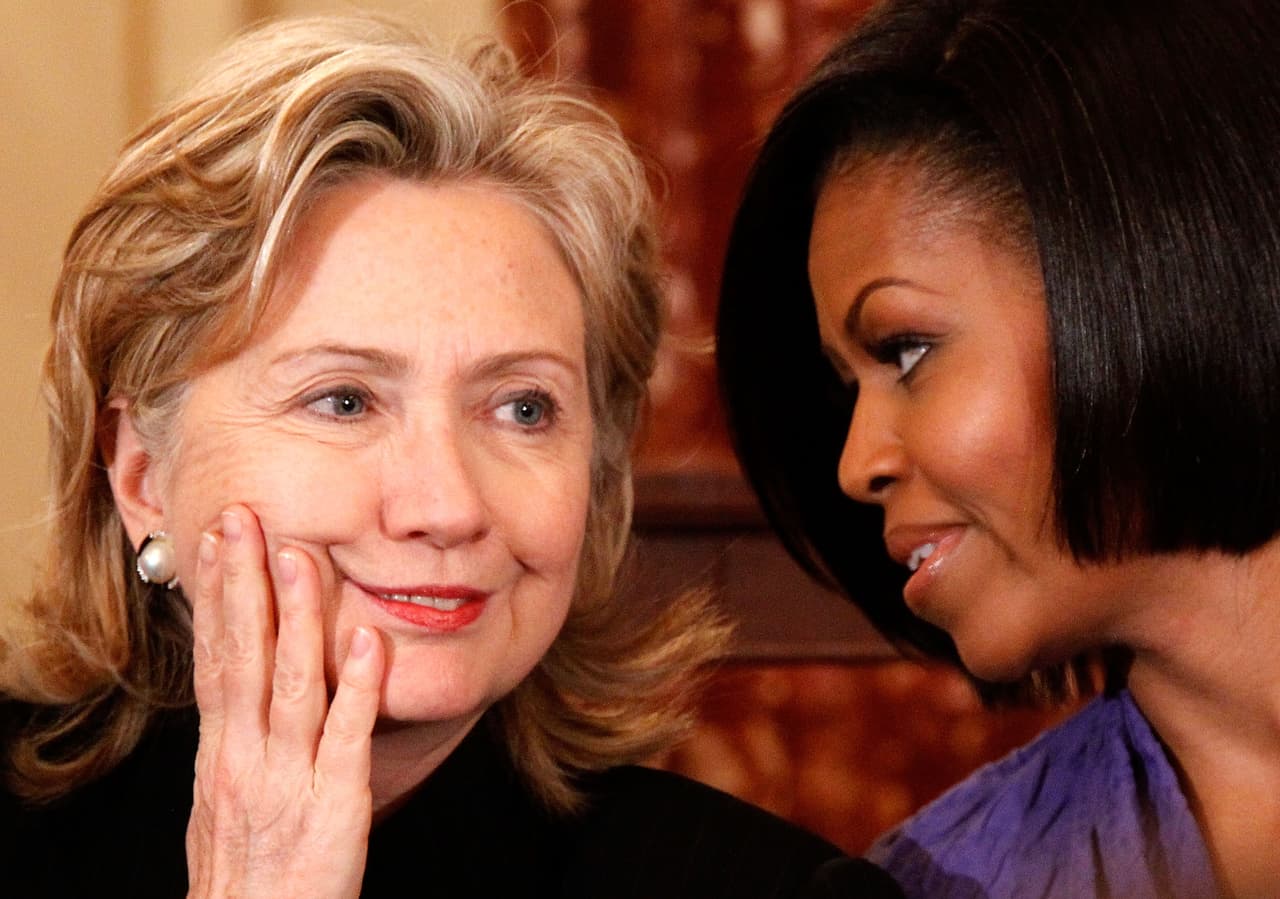 Michelle Obama y Hillary Clinton, de rivales a trabajar juntas 