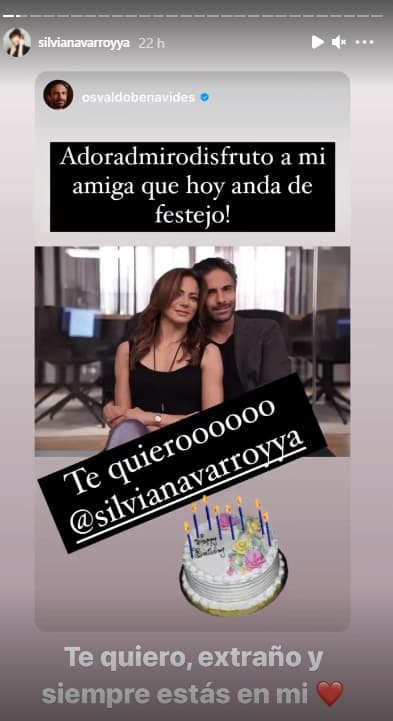 Para 
<b>Osvaldo Benavides</b> no pasó desapercibida la nueva vuelta al sol de su colega y amiga. Navarro respondió con un "Te quiero, extraño y siempre están en mí".