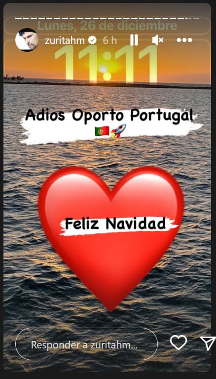 Mientras tanto, Zurita y sus hijos abandonaron Oporto este lunes 26 de diciembre. No aclararon si continuarían el viaje por algún otro país europeo o si ya estarían de regreso hacia México. 
<br>