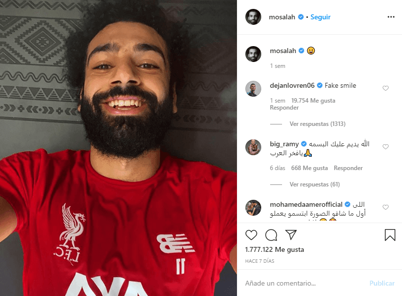 <b>Mohamed Salah</b>
<br>37.8 mm seguidores