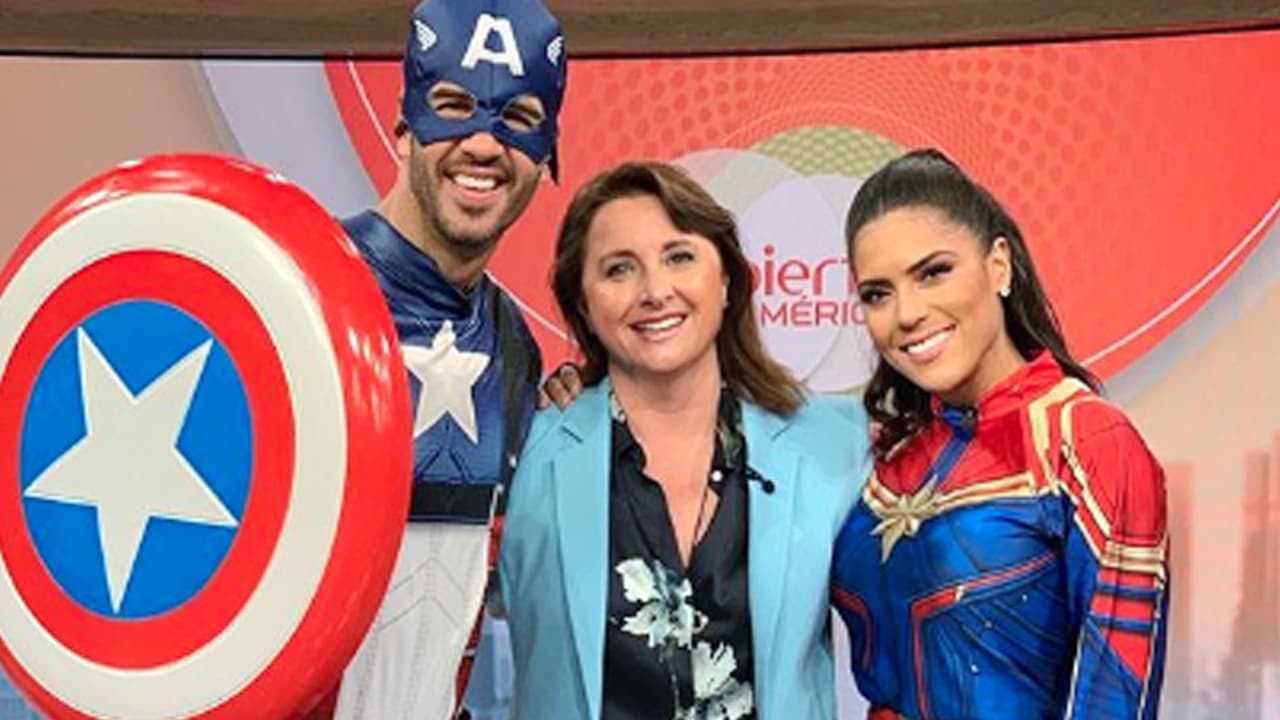 Francisca y Yisus se vistieron de superhéroes para sorprender a la 'capitana' de Marvel, Victoria Alonso