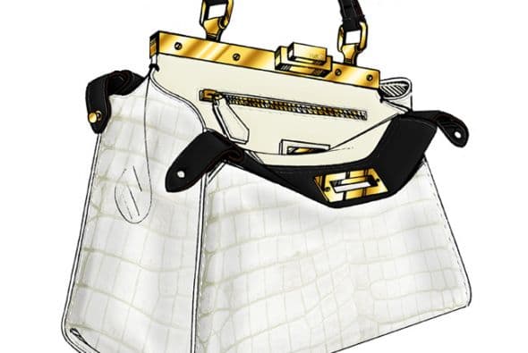 La actriz Gwyneth Paltrow imaginó un sobrio bolso blanco. (Imagen de Fendi).