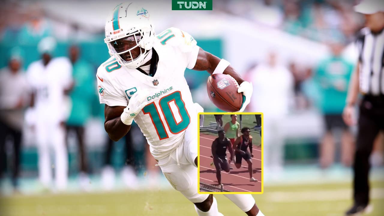 Tyreek Hill corre los 100 metros planos en un tiempo récord 