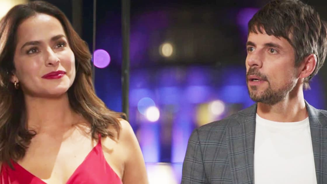 Camilo impactado al ver a Rebeca en vestido rojo | Hermanas, Un amor Compartido | Capítulo 11