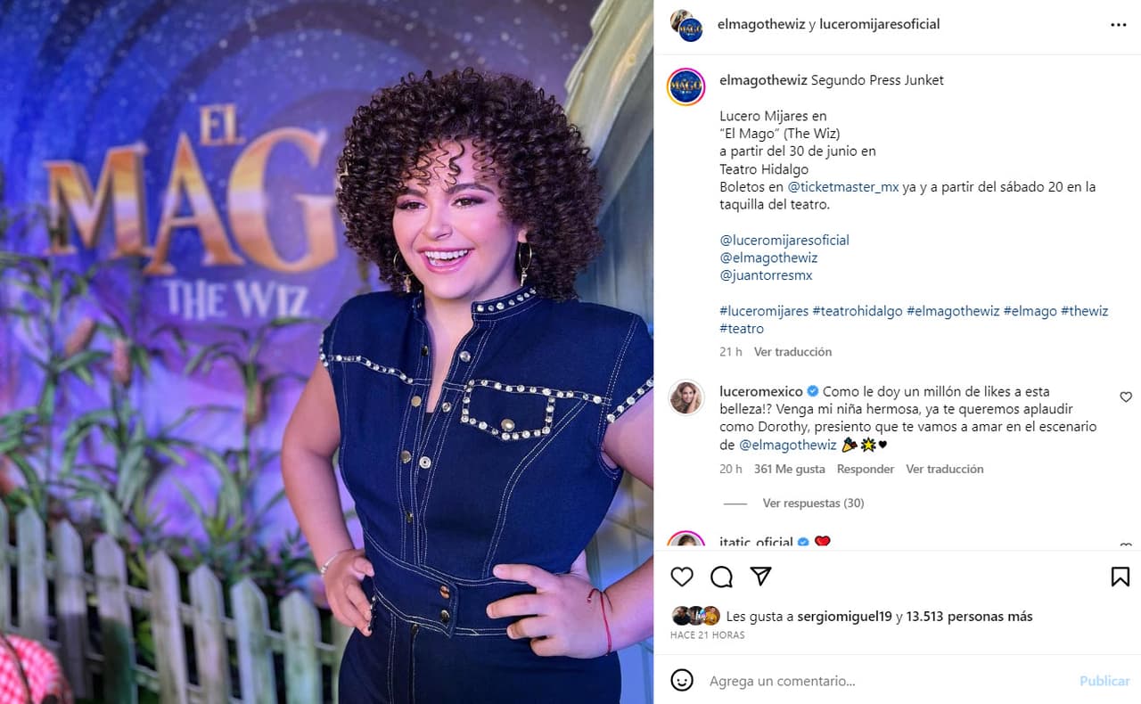 Lucero Mijares en promoción para su obra de teatro en México.