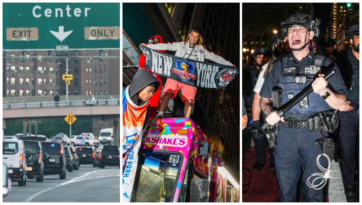 Lunes caótico en Nueva York: hubo 21 arrestos tras la visita de Trump y la derrota de los Knicks