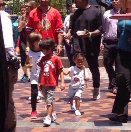 Los paparazzi estuvieron muy atentos a captar todas y cada una de las sonrisas que soltó North en su día