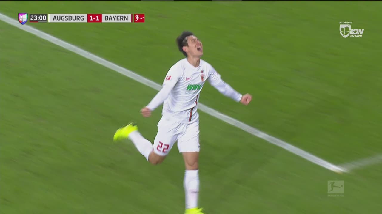 Zapatazo imparable de Ji Dong-Won y el Augsburg anota el 2-1