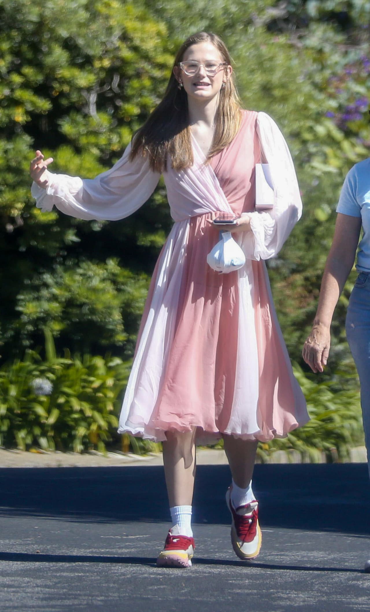 Violet Affleck lució un vestido Dolce & Gabbana.