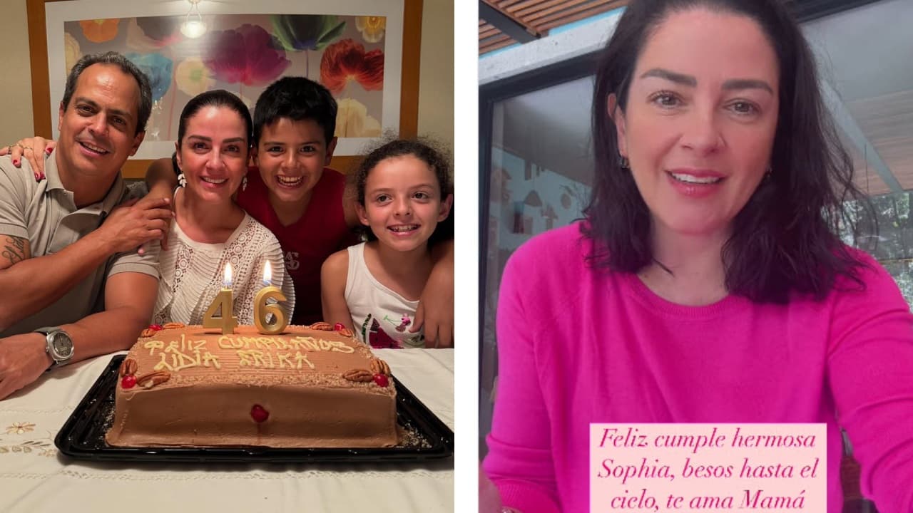 Lidia Ávila y su familia.