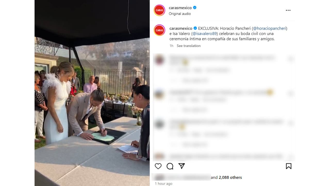 La boda de Horacio Pancheri e Isa Valero.