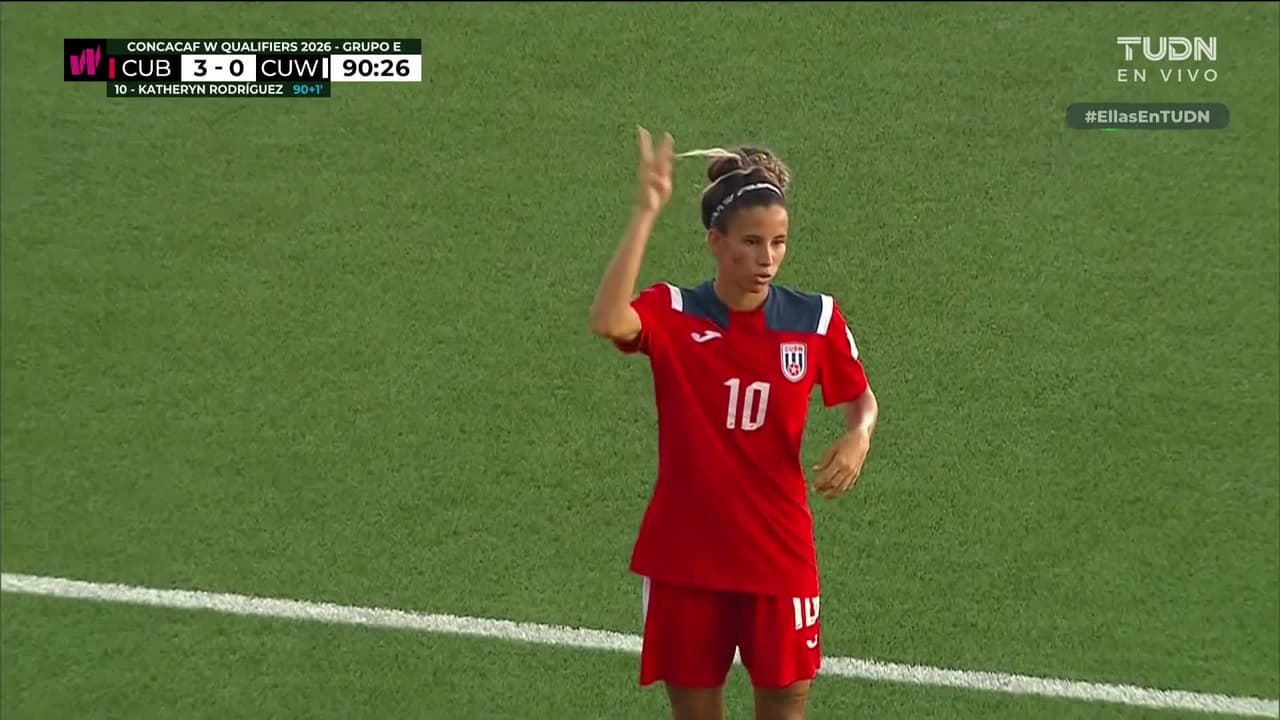 ¡Tres! Katheryn Rodríguez marca el tercer gol para Cuba