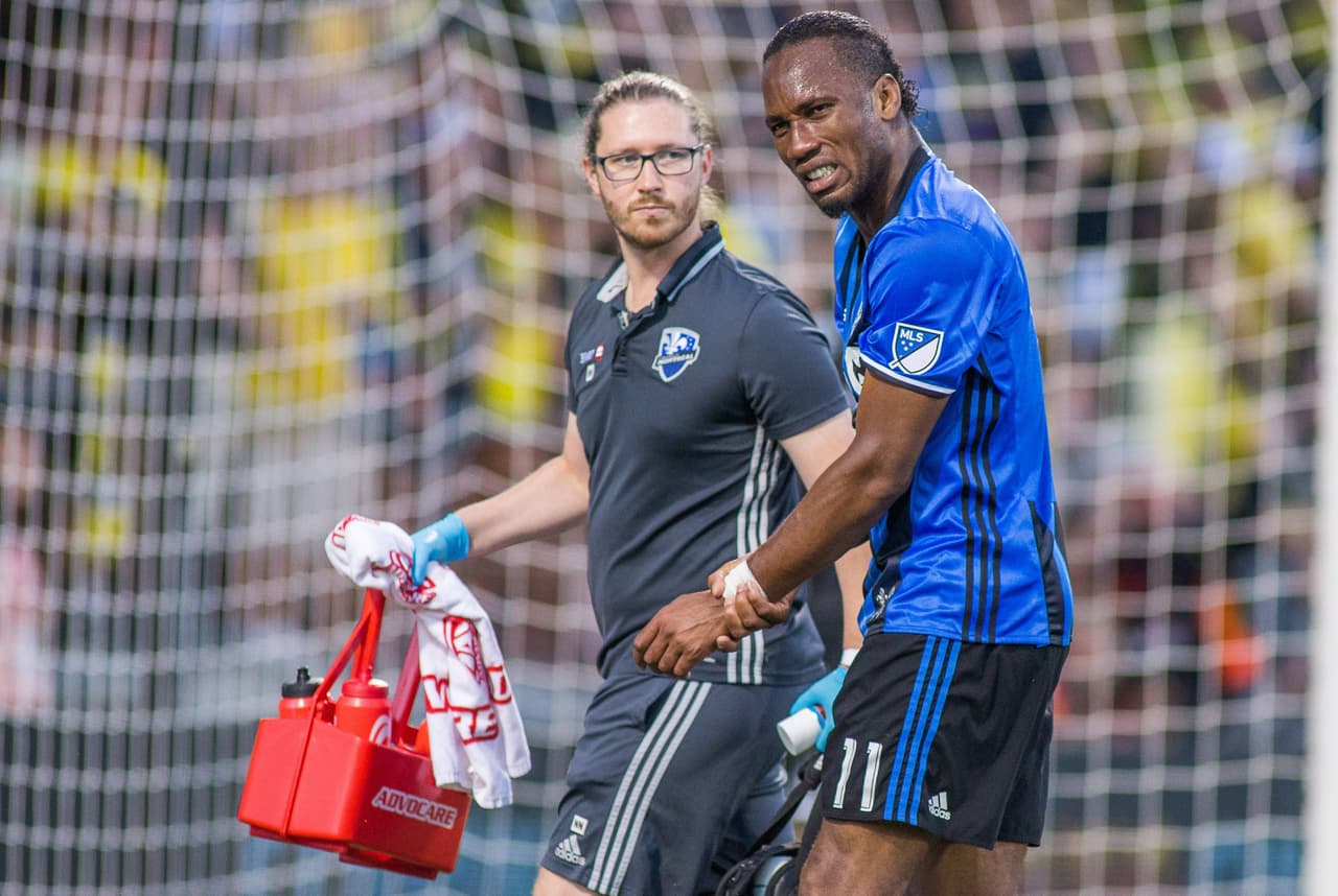 Didier Drogba, lesionado y en duda para el próximo partido de Montréal Impact