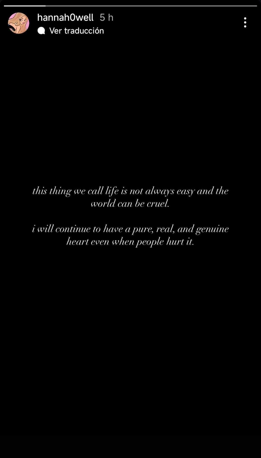 Hanna Howell, novia de Peso Pluma, compartió dolorosas palabras.