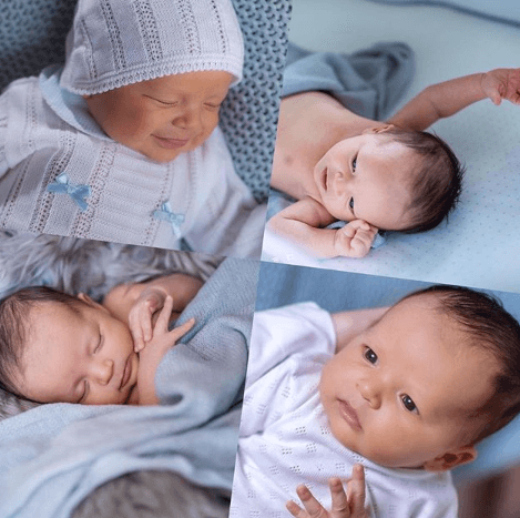 Con este collage de sus más tiernas fotos, Ana celebró el primer mes de Gael.