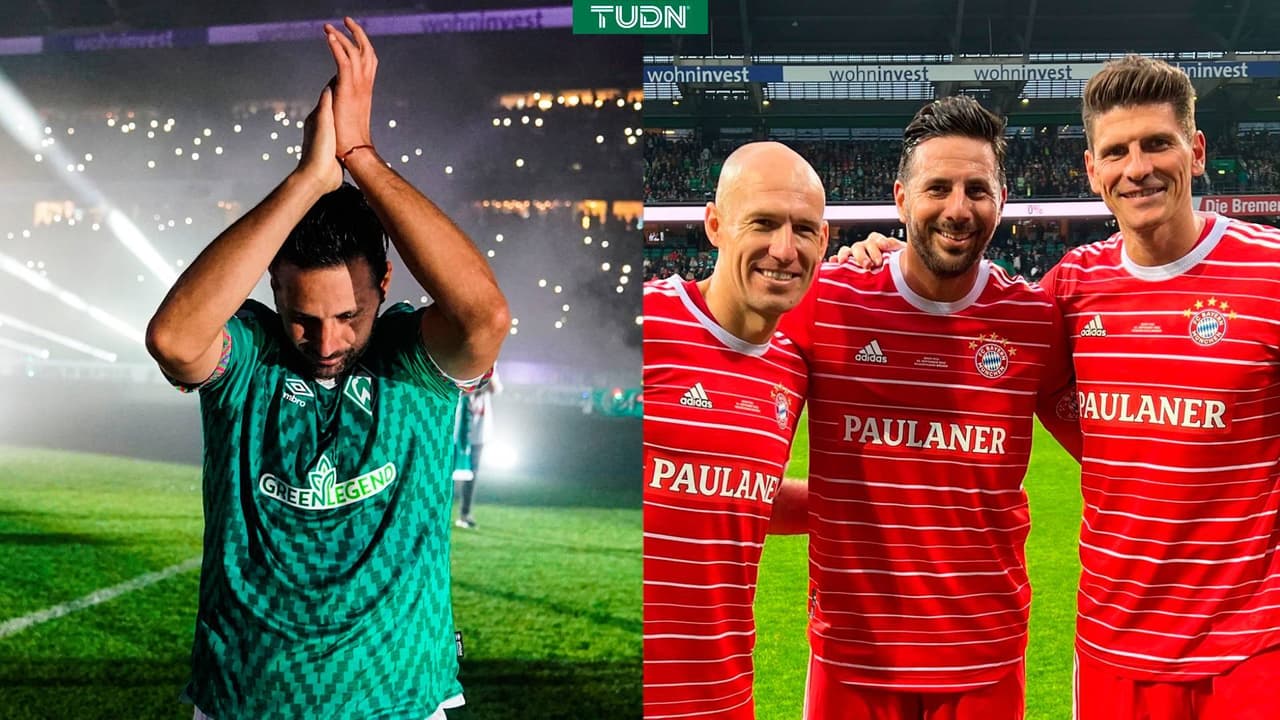 Claudio Pizarro recibe emotivo homenaje de Bremen y Bayern