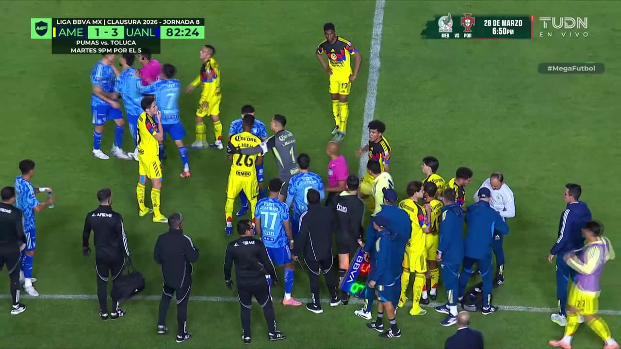 ¡Se arma la bronca! Esto fue lo que pasó en el América vs. Tigres