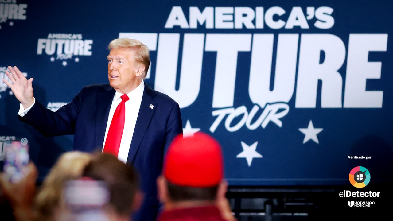 Falsedades y afirmaciones engañosas, verificamos a Trump en sus eventos en Las Vegas y Coachella el pasado fin de semana