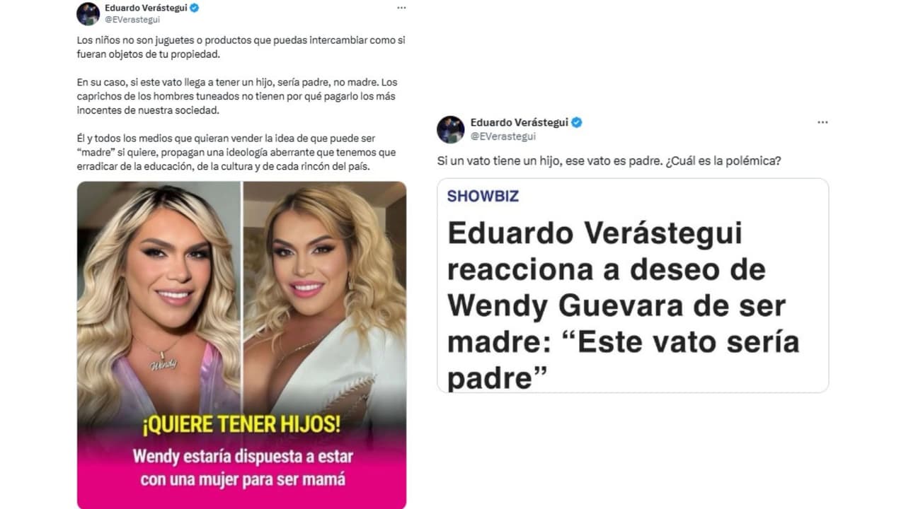 Eduardo Verástegui se pronunció en contra de Wendy Guevara ante su deseo de ser mamá.