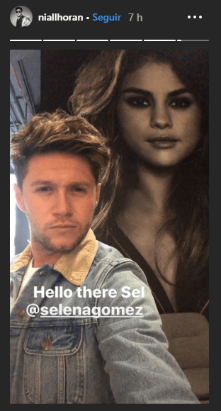 Pero una fotografía que publicó Niall Horan en sus historias de Instagram este miércoles avivó las especulaciones, pues se tomó un selife con un poster de Selena Gomez al fondo. “Hola Sel”, comentó el cantante.