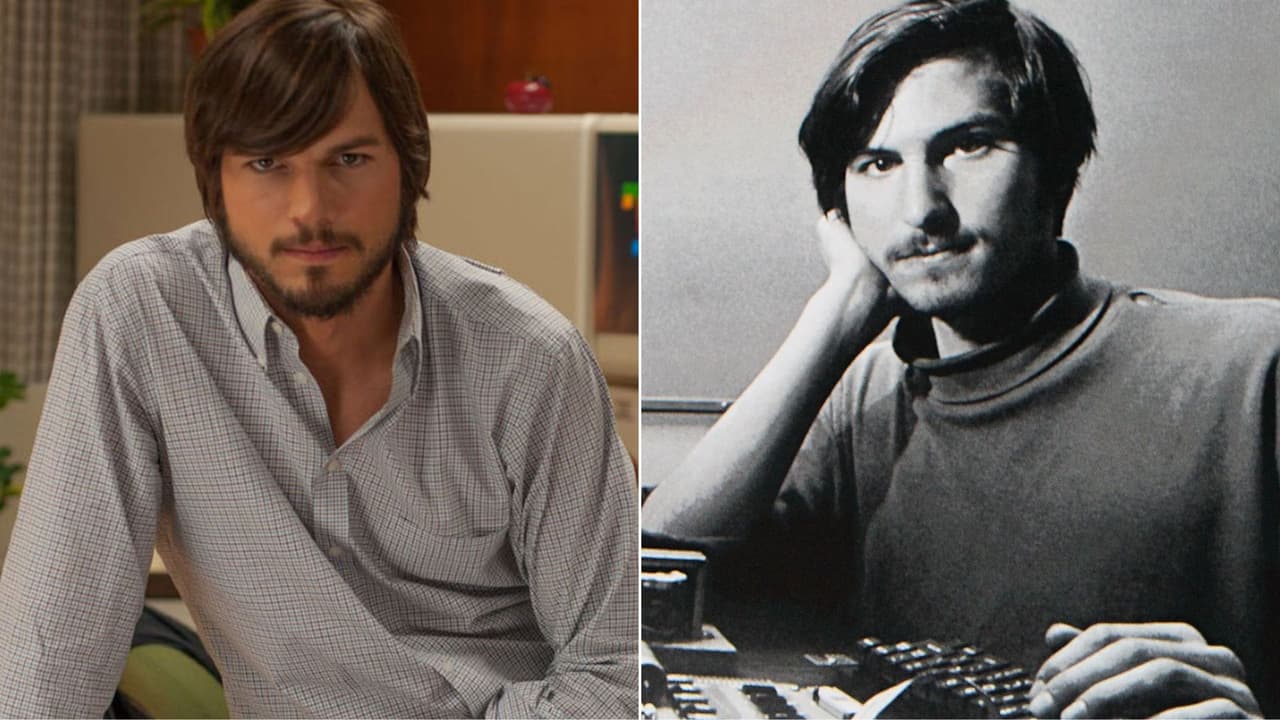 Ashton Kutcher en 'Jobs' y Steve Jobs